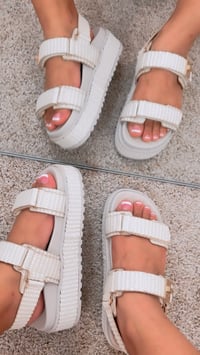White Platform Sandals 