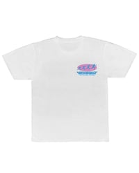 Image 2 of MIDNIGHT RUNNER BLUE & PINK LOGO TEE