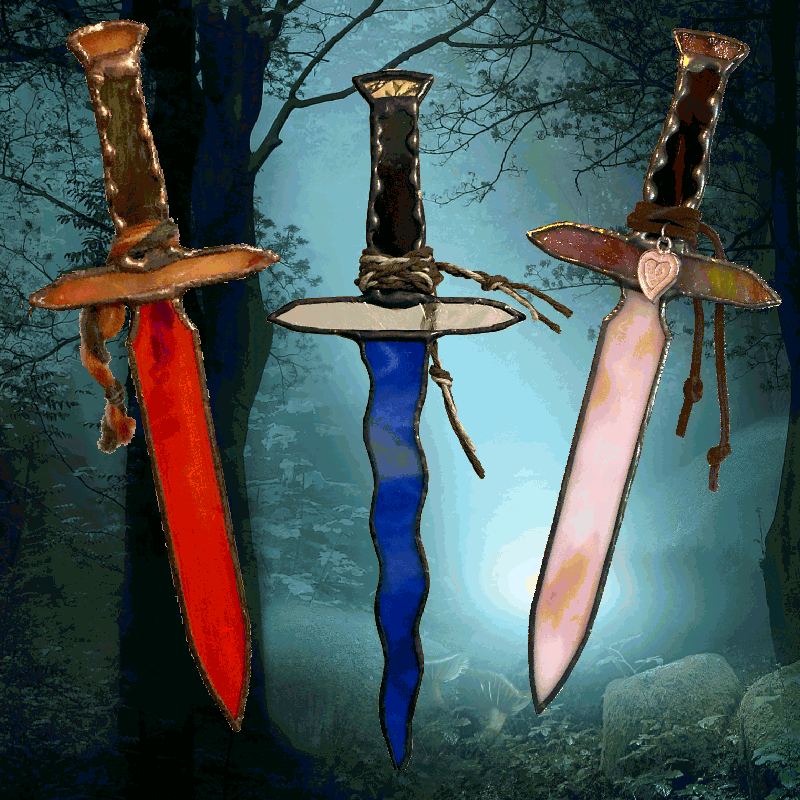 Image of Mini Daggers - Lead Free Stained Glass