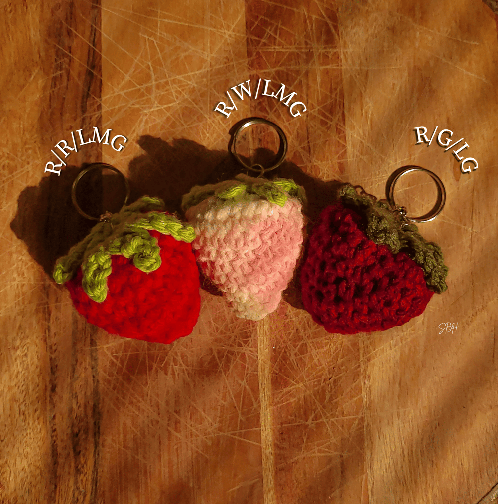 Image of Crotchet Strawberry Keychain  