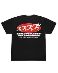 Image 1 of MIDNIGHT RUNNER RED & WHITE LOGO TEE
