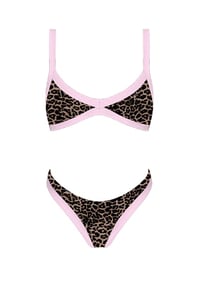 Image 2 of pink leopard bikini set 