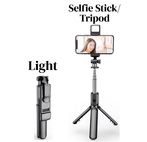 Image of Selfie Sitck/Tripod With Light