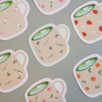 Image 1 of matcha latte sticker