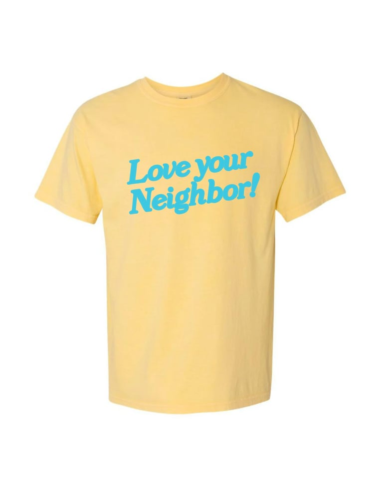 Image of yellow / blue tee