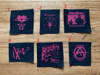Cheap Red Ink Patches