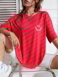 Image 5 of “Smiley Vibes” Minimal Oversized Tee