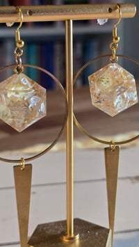Image 3 of Angelic Reprieve d20 dice earrings