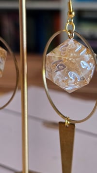 Image 4 of Angelic Reprieve d20 dice earrings