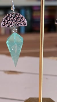 Image 4 of Bibbity bobbity boo - cinderella inspired d4 dice earrings 