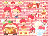 Cozy Apple Cafe۶ৎ sticker sheet [pre-order]