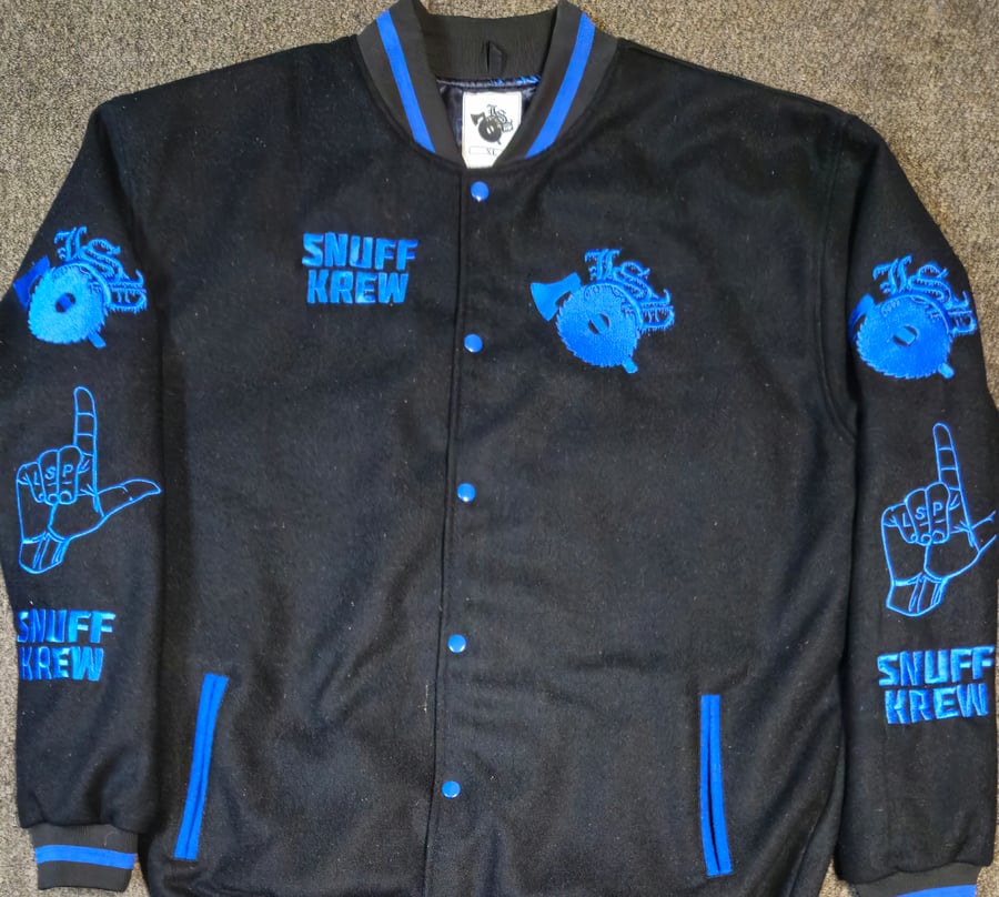 Image of LSP: 2025 DUKE BLUE  LTD EDITION ALL OVER VARSITY JACKET 