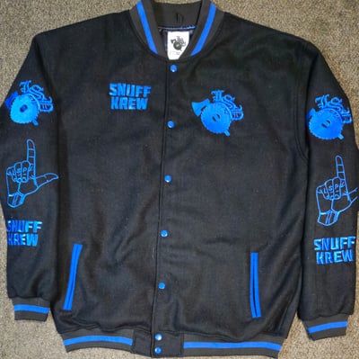 Image of LSP: 2025 DUKE BLUE  LTD EDITION ALL OVER VARSITY JACKET 