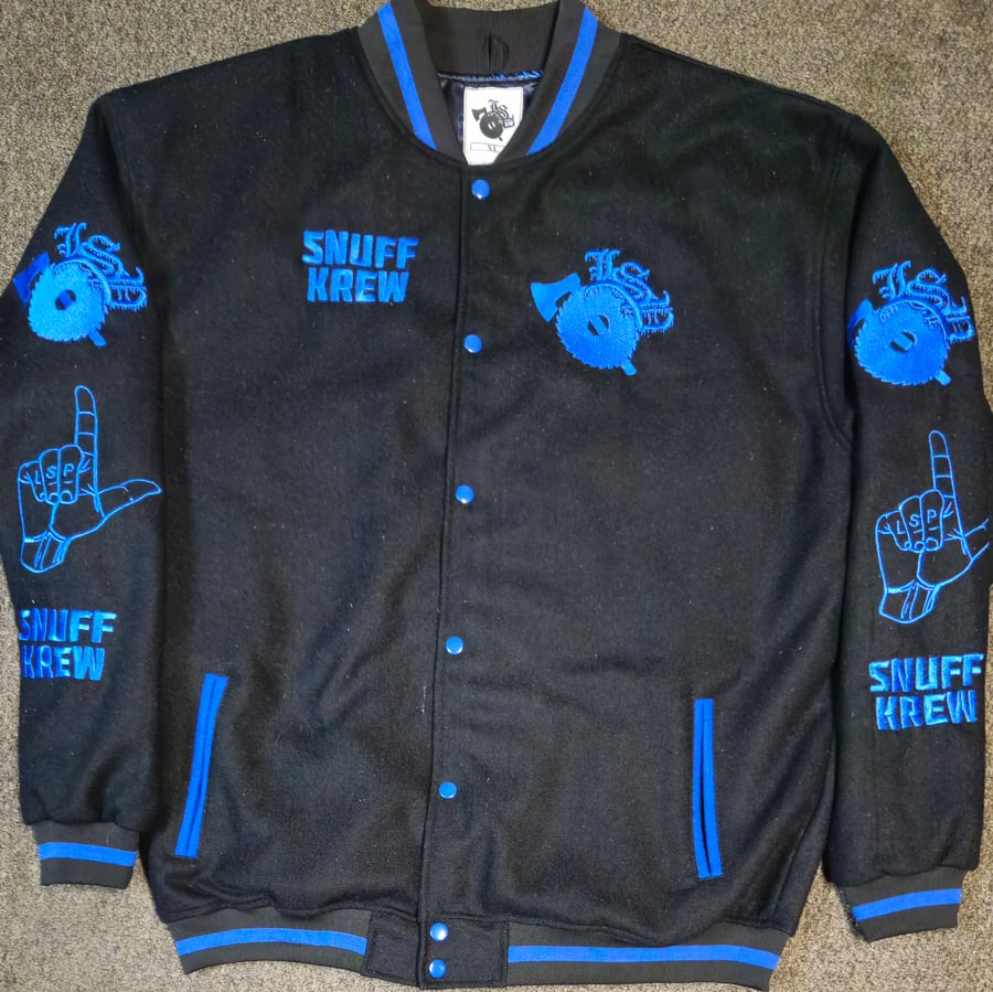 Image of LSP: 2025 DUKE BLUE  LTD EDITION ALL OVER VARSITY JACKET 