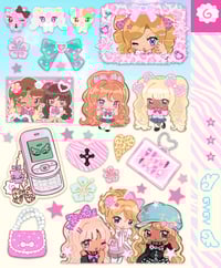 Gyaru friends⋆.✮ 𝄞 ✮.⋆ sticker sheet 