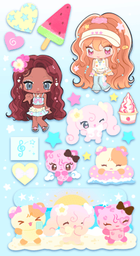 Mini~Gyaru sticker sheet 