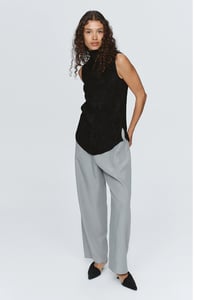Image 2 of marle ziti top black silk