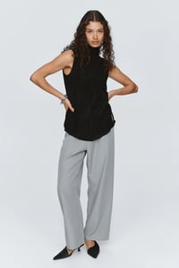 Image 3 of marle ziti top black silk
