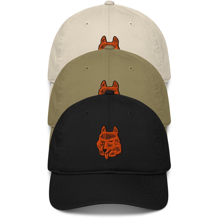 Cherin's Wolf Embroidered Organic Cotton Hat