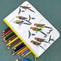 Image 1 of Rosella, Australian Bird Guide Book Page Pencil Case