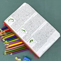Image 2 of Rainbow Lorikeet, Australian Bird Book Page Pencil Case