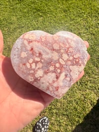 Image 2 of PINK AMETHYST LOVE HEART SHAPE ORNAMENT (B)