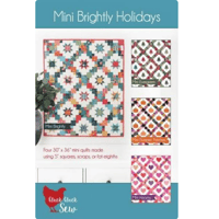 Image 1 of MINI BRIGHTLY HOLIDAYS Quilt Pattern 30" x 36" by Cluck Cluck Sew