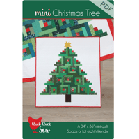Image 1 of MINI CHRISTMAS TREE Quilt Pattern 34" x 36" by Cluck Cluck Sew