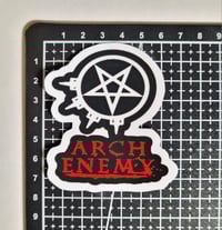 Image 2 of Arch Enemy Band Logo With Pentagram Matte Vinyl Sticker