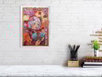 Image 4 of Demon Geisha Art Print. Watercolour Japanese Art Poster. Geisha Girl Print, Japanese Artwork, Uki...