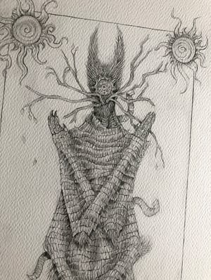 Image of 'The corpse of Frith' original drawing 