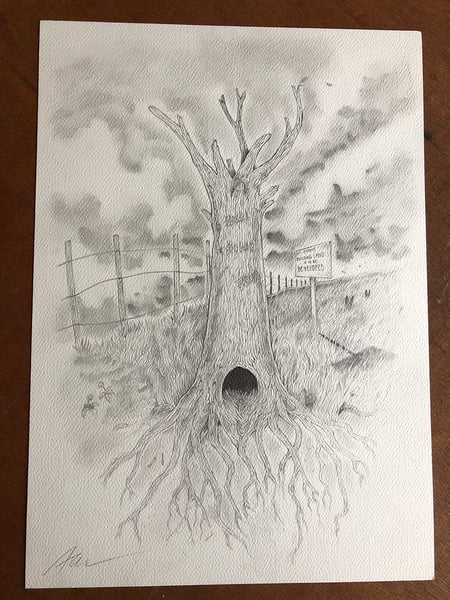Image of "A tree on Watership down' original illustration 