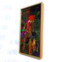 Image 2 of Original Canvas - Macaw with Heliconia - 60cm x 30cm
