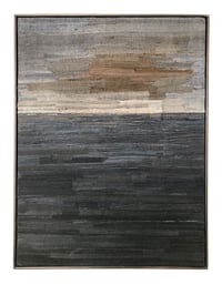 Image 1 of silk collage on panel (cloud)
