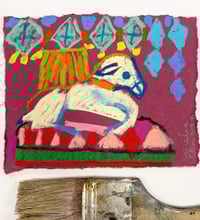 spring lamb oil pastel on paper 