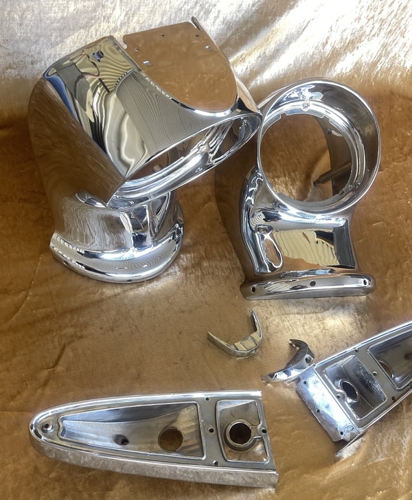 Image of HOLDEN EK - TAIL LIGHT housings (Pair) Chrome plated