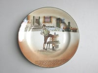Image 3 of Antique Royal Doulton Dickens Ware Plate, Sam Weller Shoe Shiner at York to London Coach House 