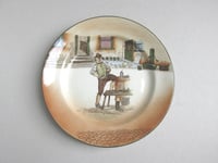 Image 4 of Antique Royal Doulton Dickens Ware Plate, Sam Weller Shoe Shiner at York to London Coach House 