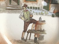 Image 8 of Antique Royal Doulton Dickens Ware Plate, Sam Weller Shoe Shiner at York to London Coach House 