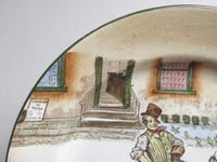 Image 7 of Antique Royal Doulton Dickens Ware Plate, Sam Weller Shoe Shiner at York to London Coach House 