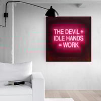 Image 3 of THE DEVIL + IDLE HANDS (original painting)