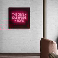 Image 4 of THE DEVIL + IDLE HANDS (original painting)