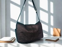 Image 1 of Handcrafted Genuine Python Snakeskin Messenger Bag for Men