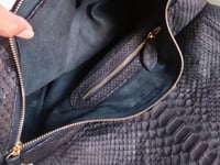 Image 2 of Handcrafted Genuine Python Snakeskin Messenger Bag for Men