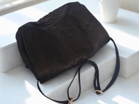 Image 3 of Handcrafted Genuine Python Snakeskin Messenger Bag for Men
