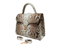 Image 1 of Wedding Formal Women Leather Handbag Purse, Genuine Python Snakeskin Crossbody Leather Bag