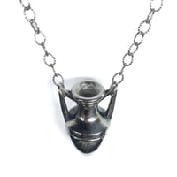 Image 2 of Amphora necklace in oxidized sterling silver