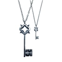 Image 7 of Tiny Key necklace in sterling silver or gold