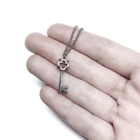 Image 4 of Tiny Key necklace in sterling silver or gold