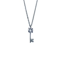 Image 1 of Tiny Key necklace in sterling silver or gold